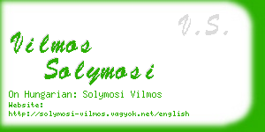 vilmos solymosi business card